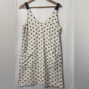 Loft Polka Dot Sleeveless Dress size m pit to pit 19 (t1)